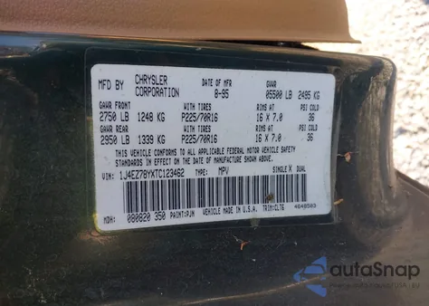 1996 Jeep Grand Cherokee Limited from USA, damaged, VIN 1J4EZ78YXTC123462